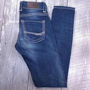 BKE Jeans Womens 26 Thick Stitch Skinny Leg Blue Denim Stretch Western Pants